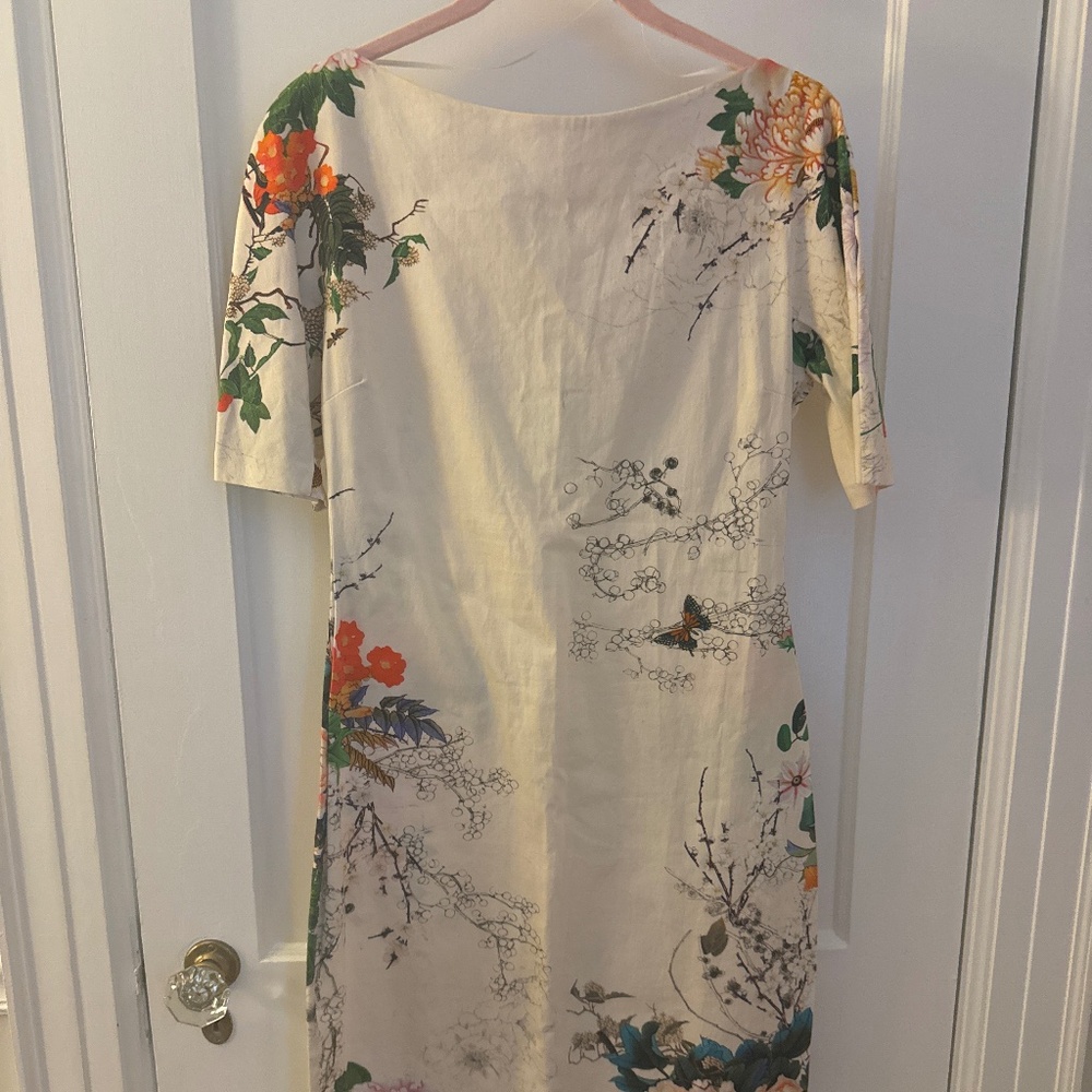 Floral Zara cotton elbow sleeve dress Size L